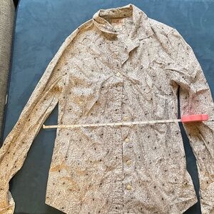 J. Crew Black and White Floral Shirt